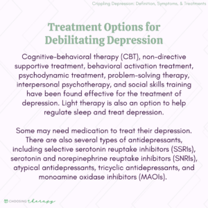 Treatment Options for Debilitating Depression