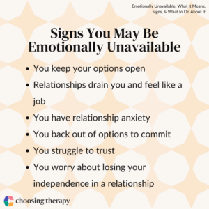 Signs You Are Emotionally Unavailable