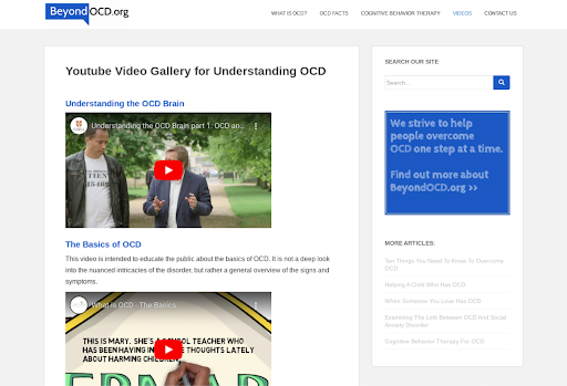 Beyond OCD videos for understanding