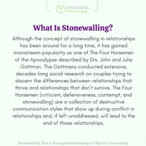 What Is Stonewalling?