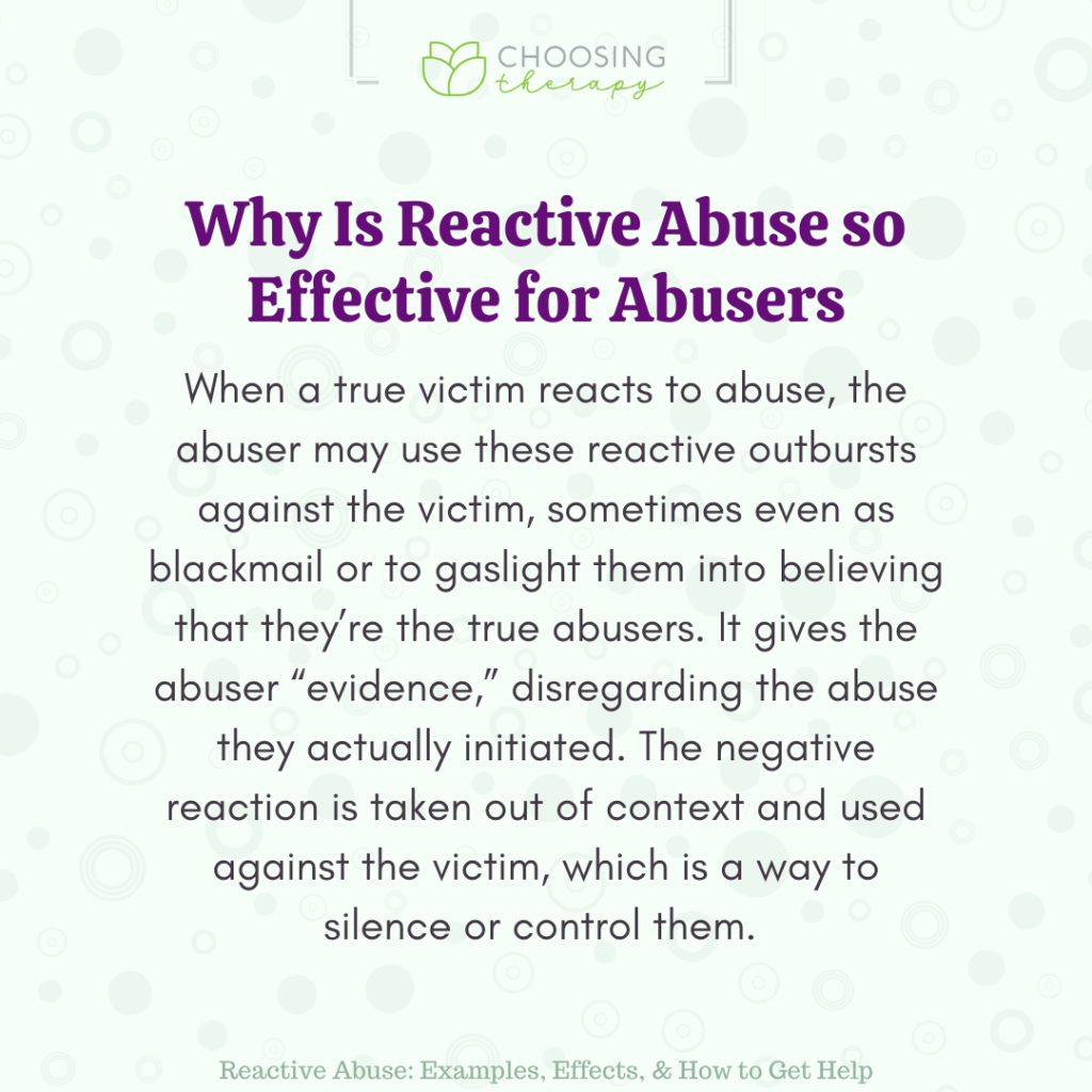 What Is Reactive Abuse? What Is Reactive Abuse?