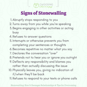Signs of Stonewalling