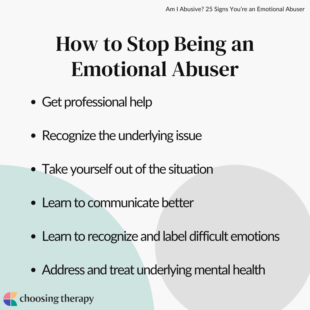 How To Stop Being An Emotional Abuser 