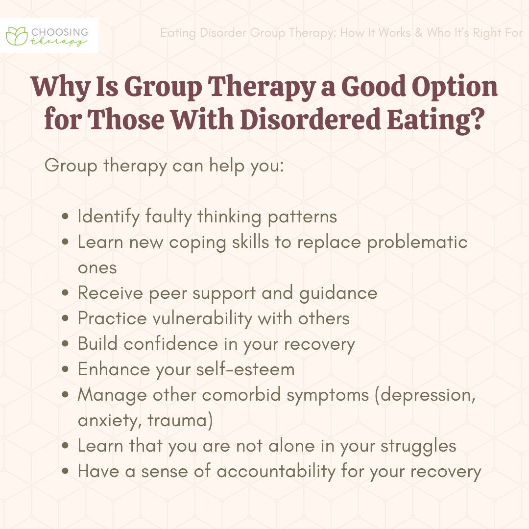 Why Is Group Therapy a Good Option for Those With Disordered Eating 