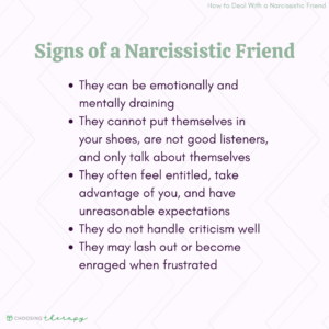 Signs of a Narcissistic Friend