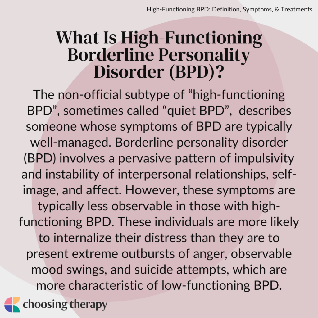 What is High Functioning Borderline Personality Disorder?