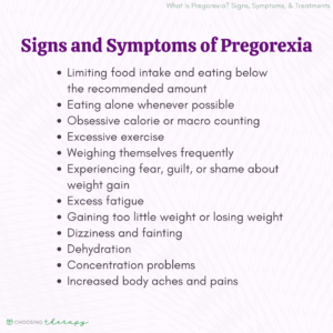 Signs and Symptoms of Pregorexia