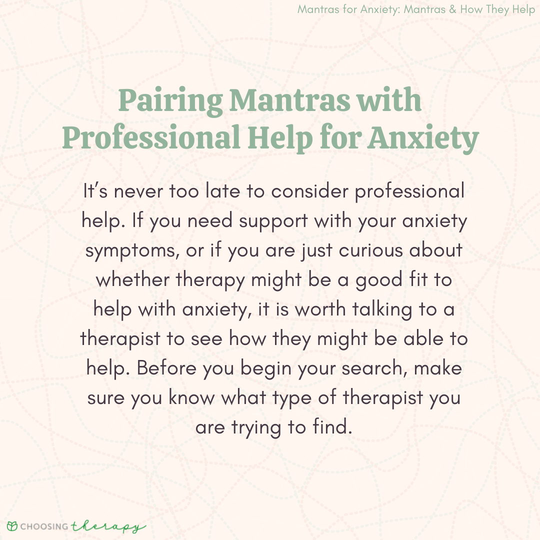 Pairing Mantras with Professional Help for Anxiety