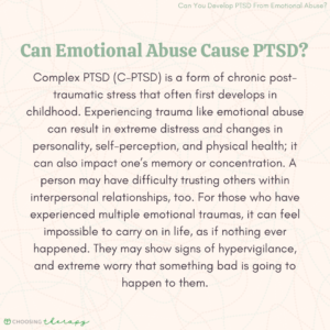 Can Emotional Abuse Cause PTSD