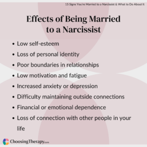 Effects of Being Married to a Narcissist