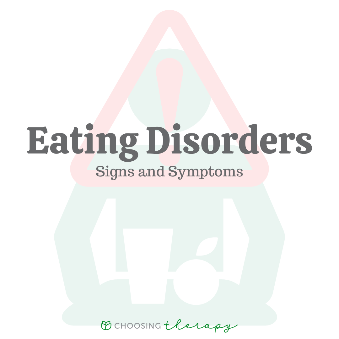 What are the signs symptoms of an eating disorder 