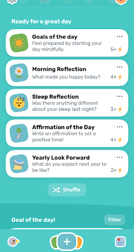 Finch Self Care App Goals of the Day