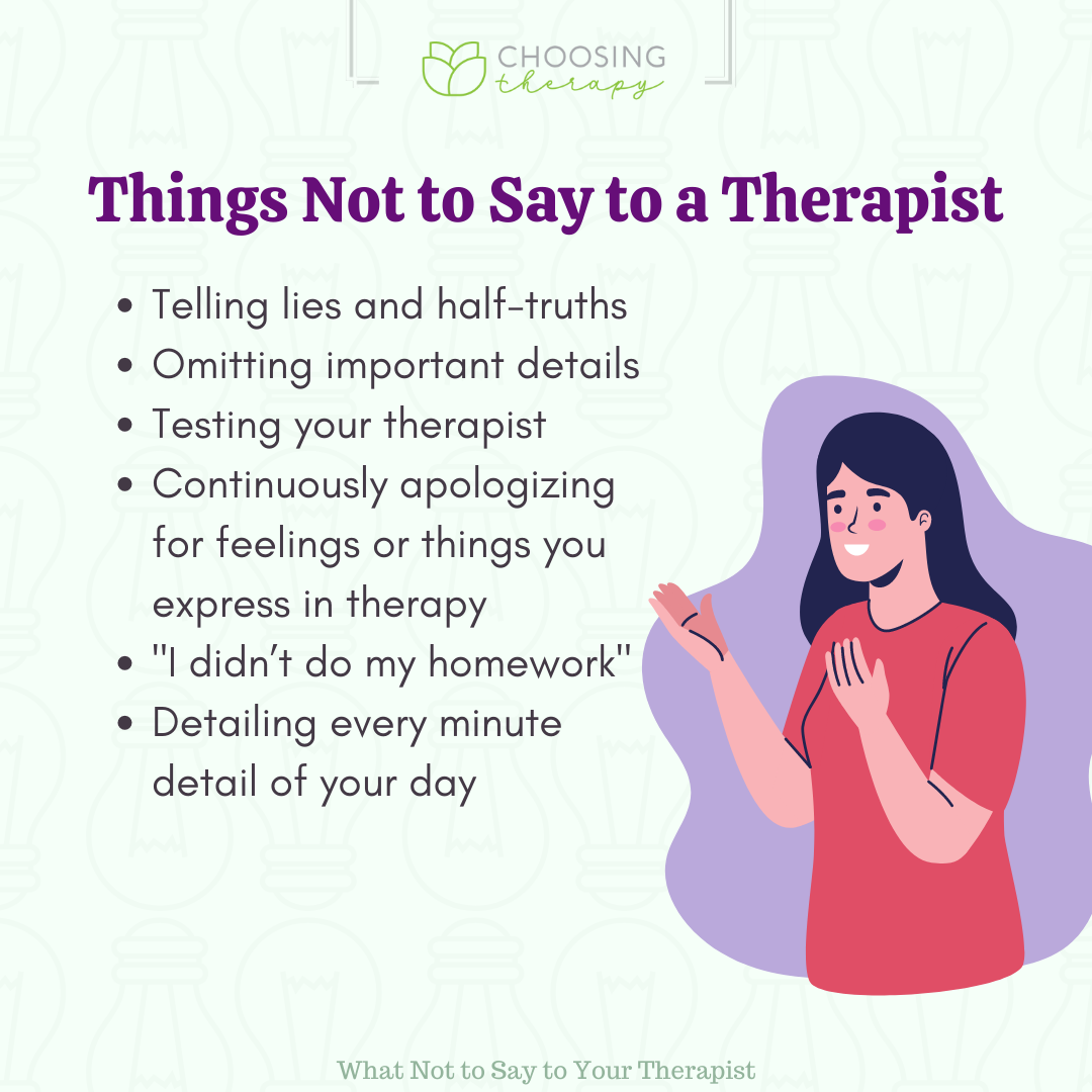 13 Things Not to Say to Your Therapist