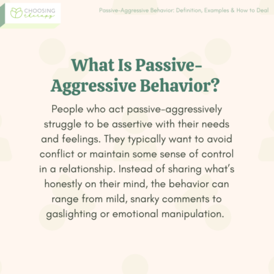 What Does Passive-Aggressive Mean?