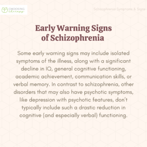 Early Warning Signs of Schizophrenia