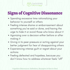 Signs of Cognitive Dissonance