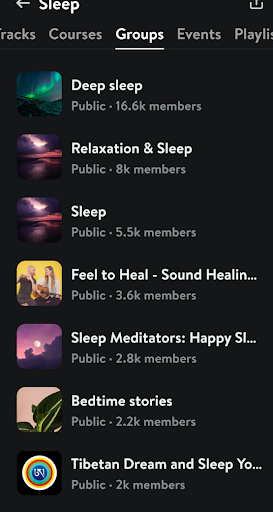 Insight Timer Groups