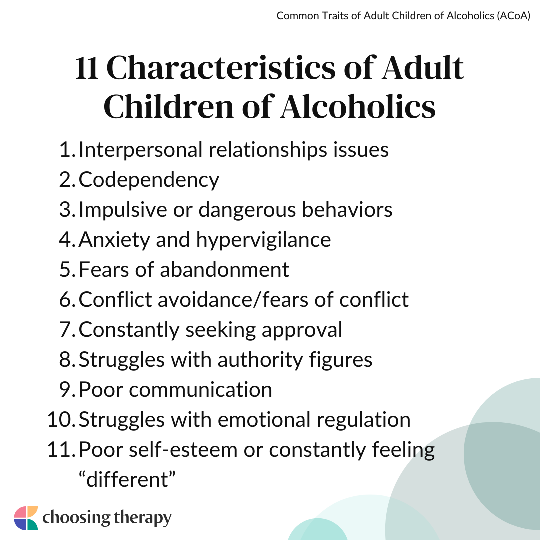 Characteristics of adult children of alcoholic parents