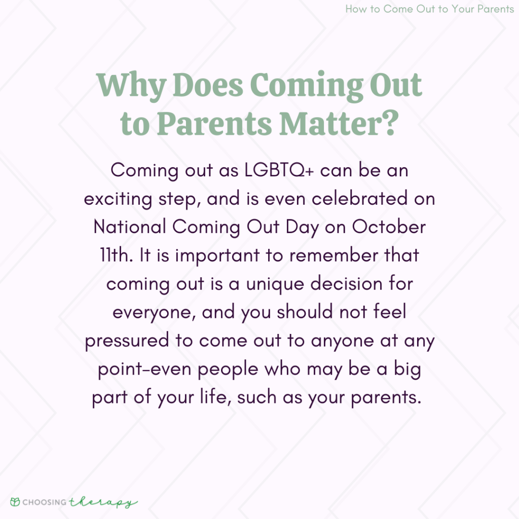 8 tips for coming out to your parents