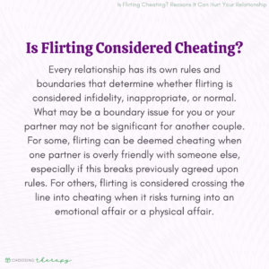 Is Flirting Considered Cheating?