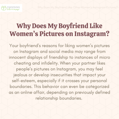 Why Does My Boyfriend Like Other Women’s Pictures on Instagram?