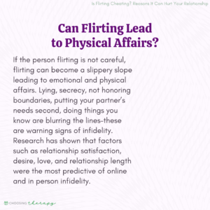 Can Flirting Lead to Physical Affairs?