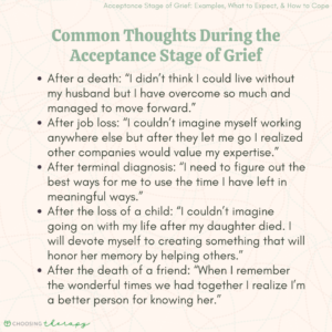 Common Thoughts During the Acceptance Stage of Grief