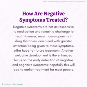 How Are Negative Symptoms Treated?