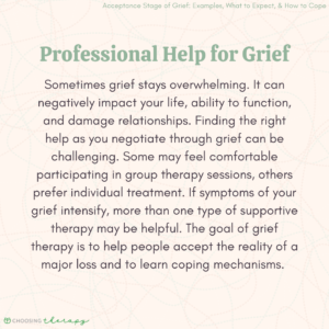 Professional Help for Grief