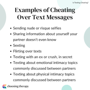 Examples of Cheating Over Text Messages