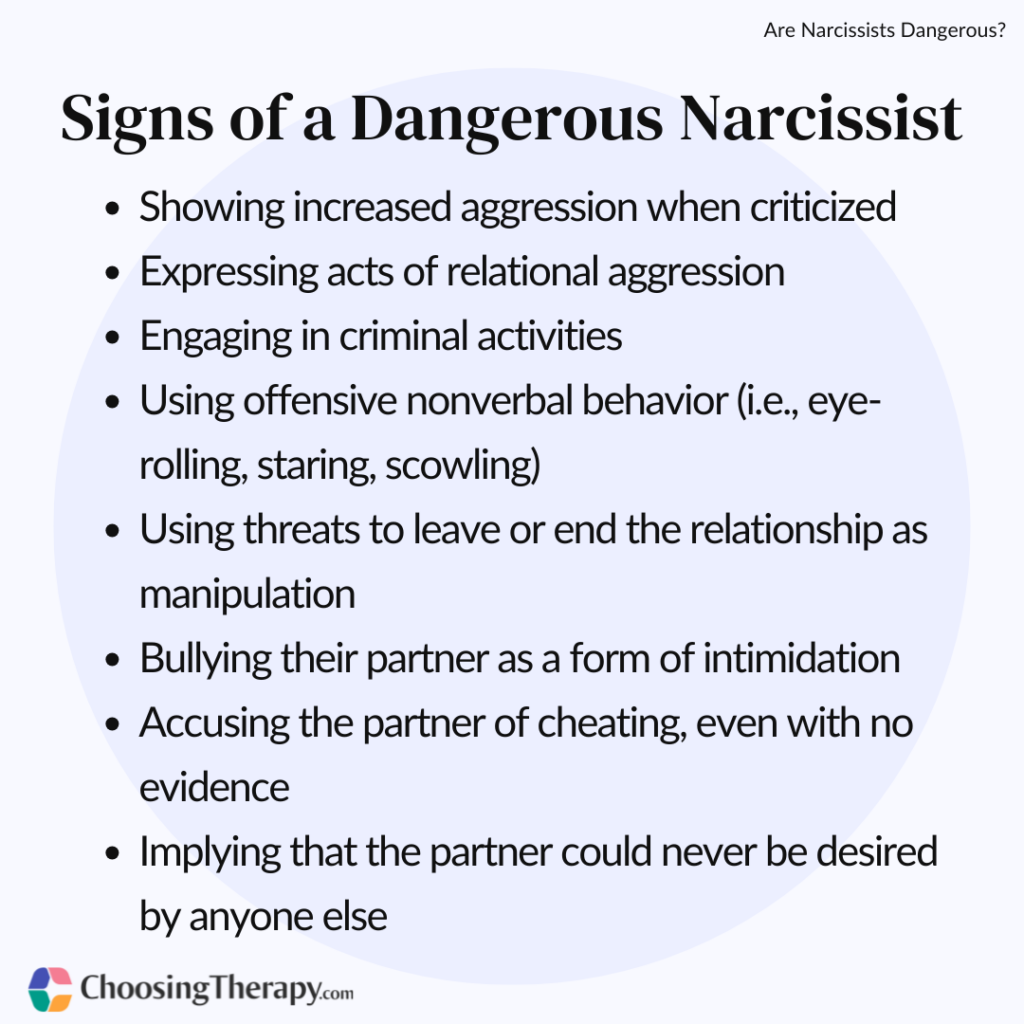 Is a narcissistic person dangerous 