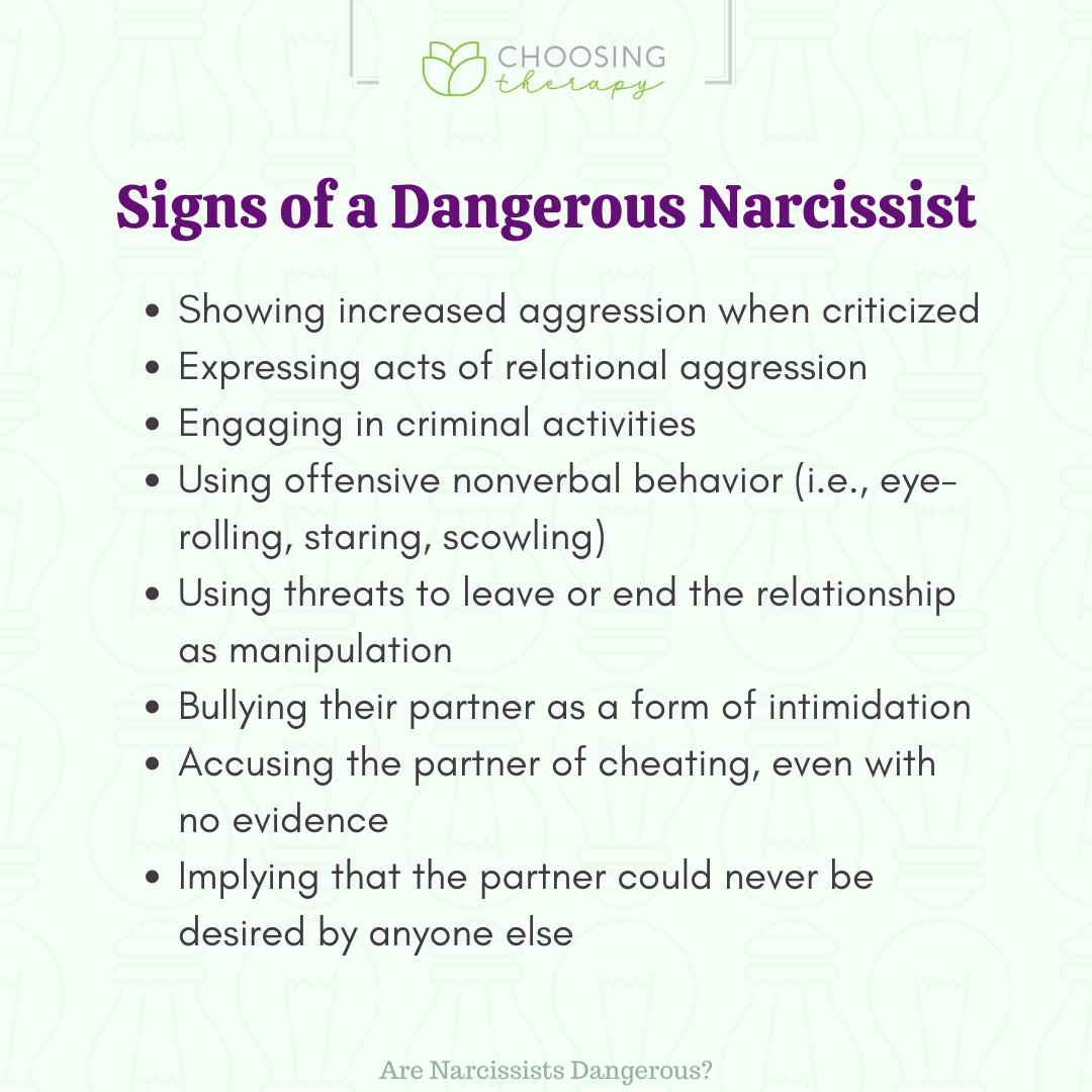 Signs of Dangerous Narcissist