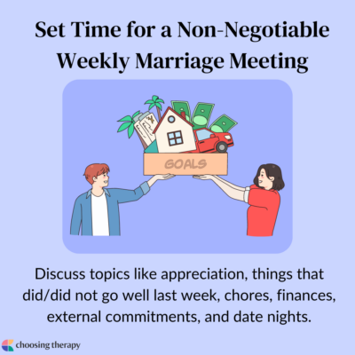 Set Time for a Non-Negotiable Weekly Marriage Meeting