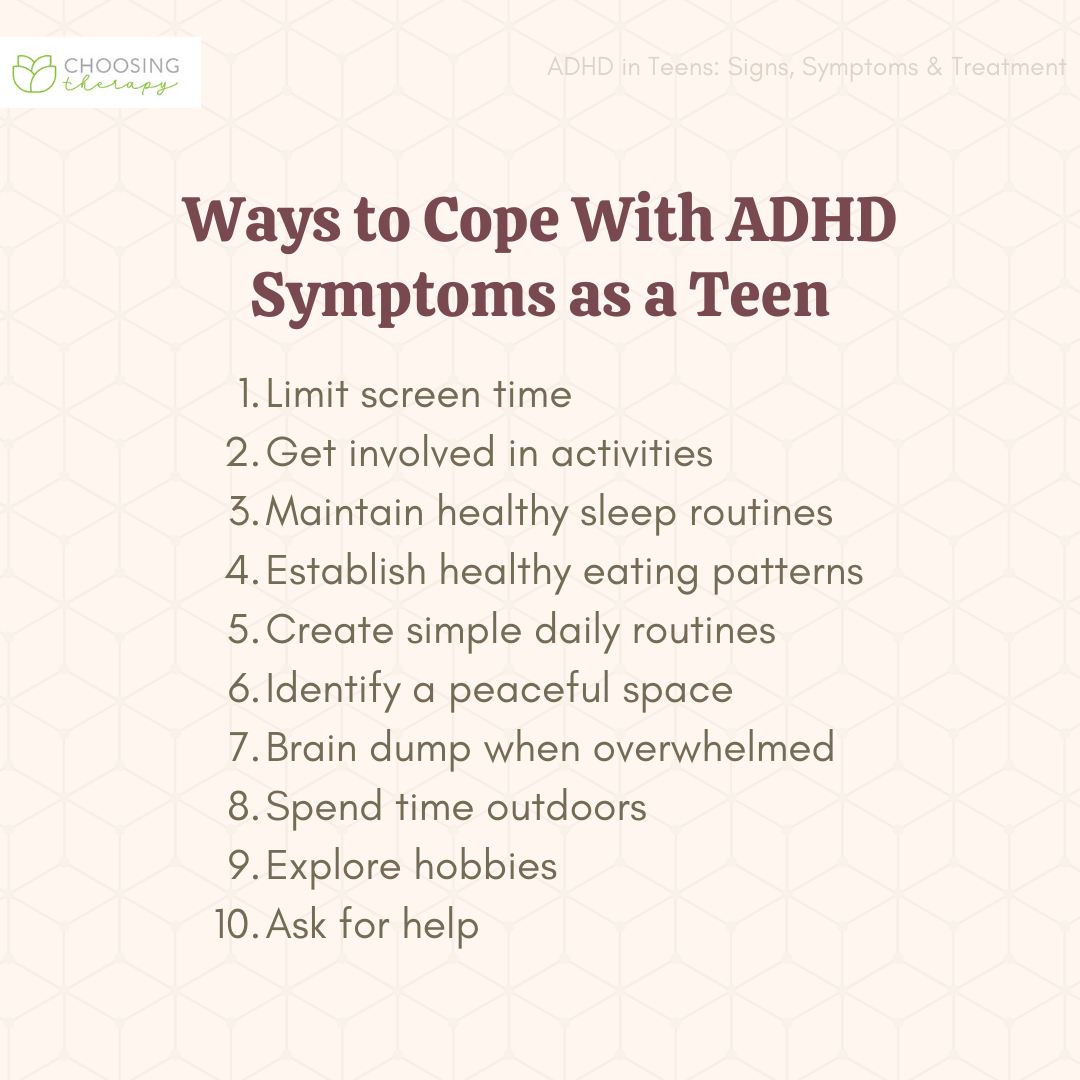 Ways to Cope with ADHD Symptoms as a Teen