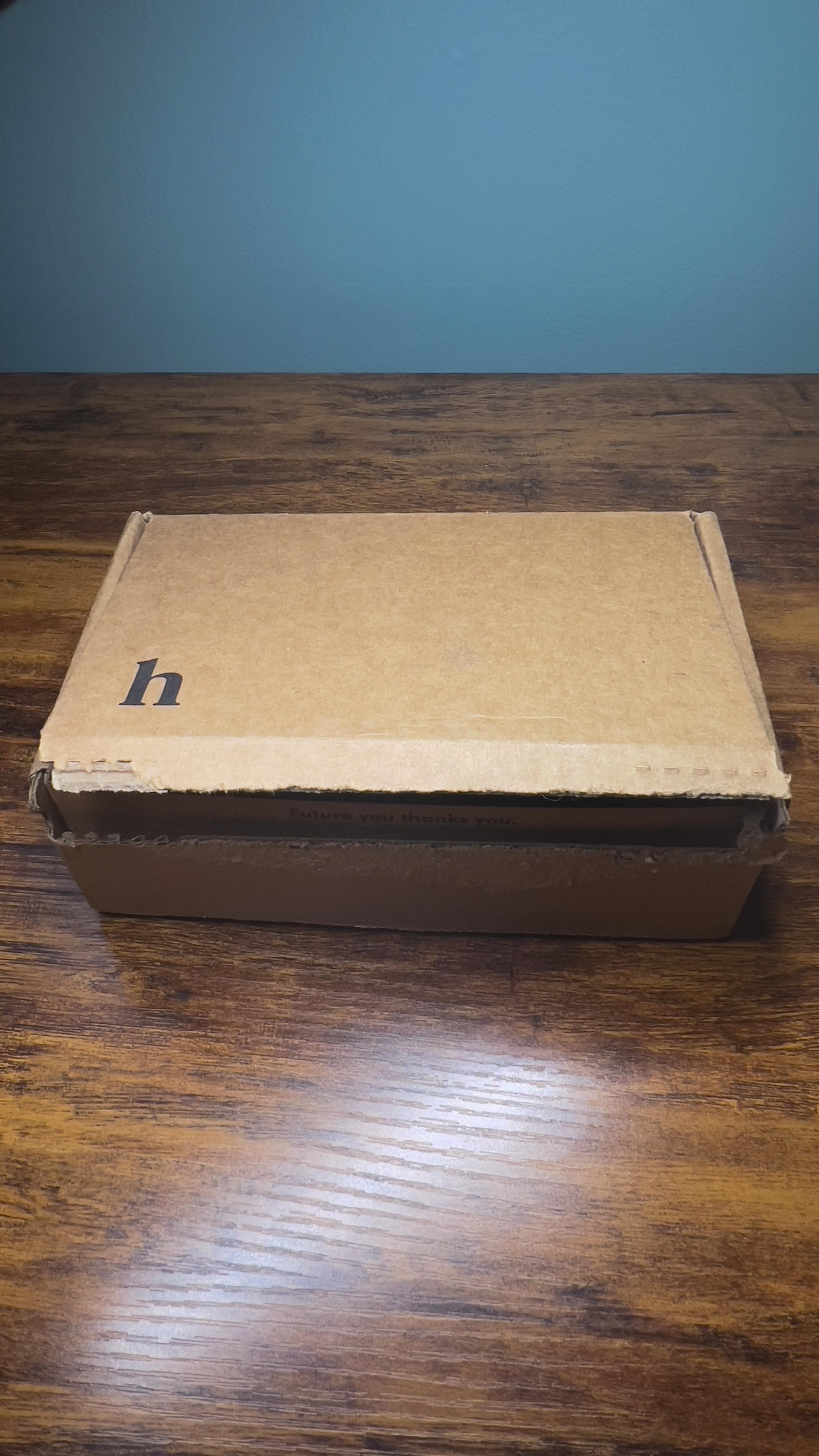 Photo of closed Hims shipment box
