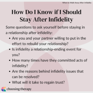 How Do I Know If I Should Stay After Infidelity?