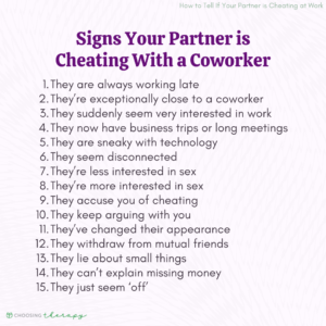 Signs Your Partner is Cheating With a Coworker