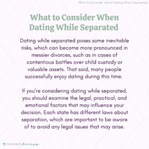 What to Consider When Dating While Separated