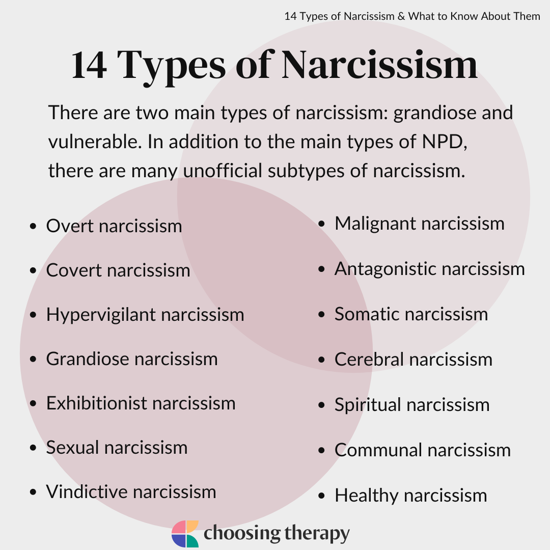 14 Different Types Of Narcissists What To Know About Them