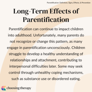 Long-Term Effects of Parentification