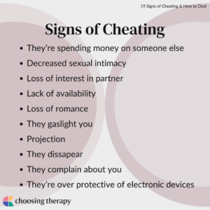 19 signs of cheating