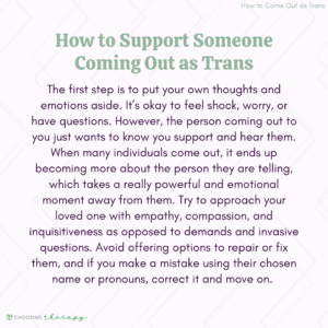 How to Support Someone Coming Out as Trans