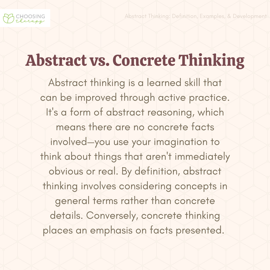 critical thinking vs abstract thinking