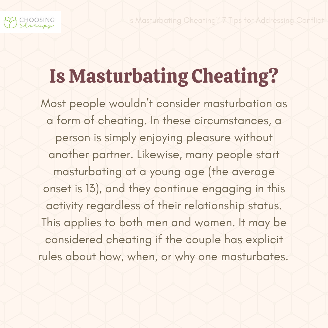 my wife thinks masturbation is cheating