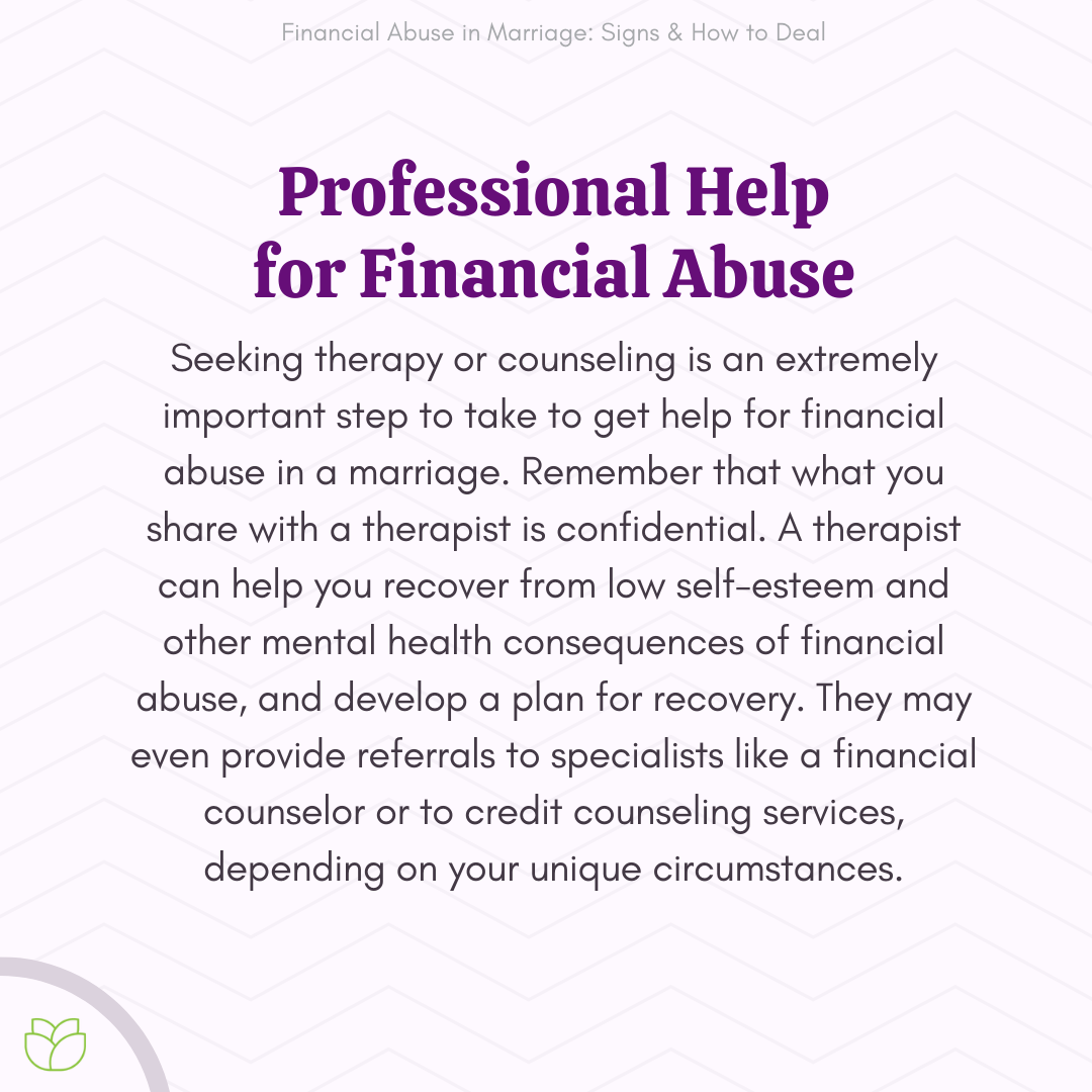 Professional Help for Financial Abuse