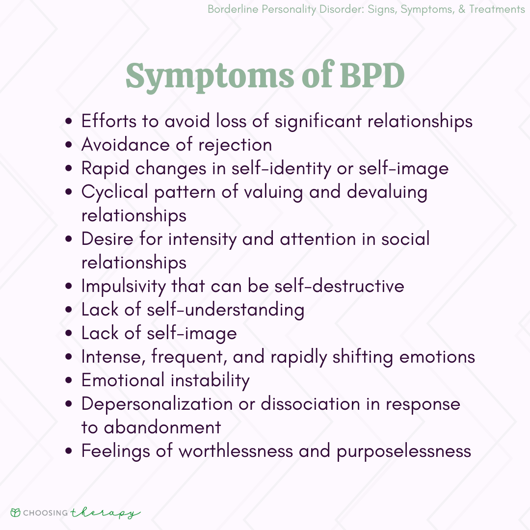 Borderline Personality Disorder: Signs, Symptoms, & Treatments