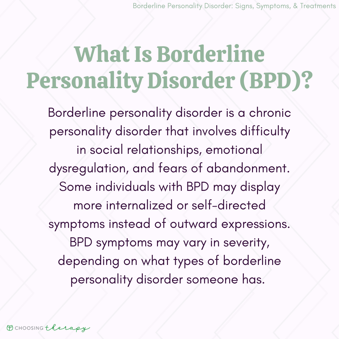 Borderline Personality Disorder Signs, Symptoms, and Treatments