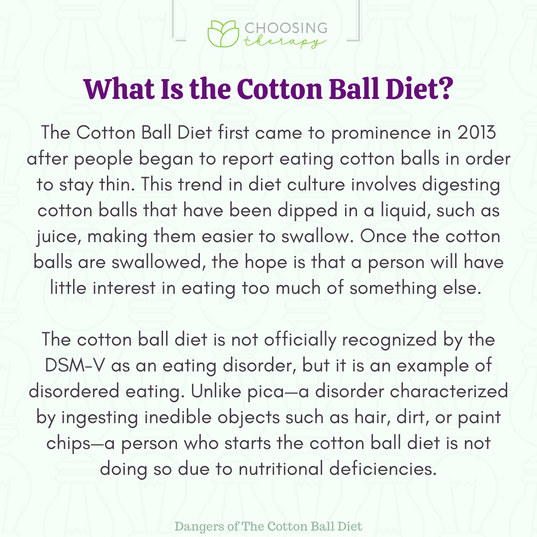 The Cotton Ball Diet: 4 Ways It Could Kill You