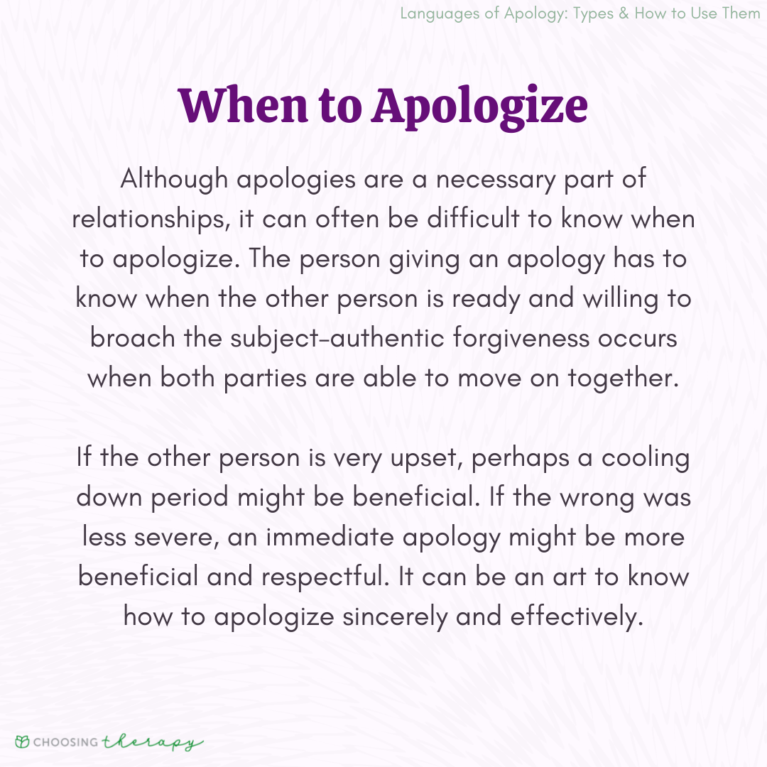When to Apologize