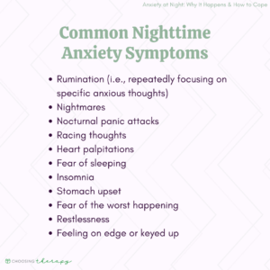 Common Nighttime Anxiety Symptoms
